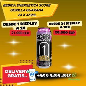 ENERGIZANTE SCORE GORILLA 24 X 473 ML.