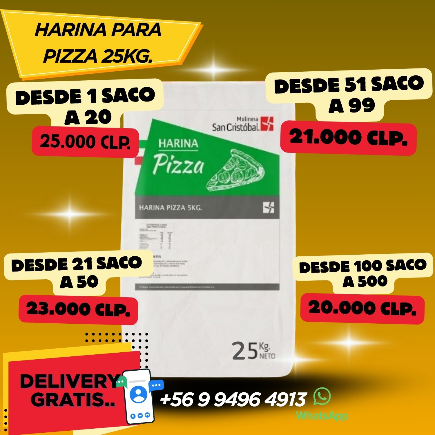 HARINA PARA PIZZA 25KG