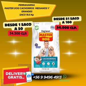 PERRAHARINA DOG CCACHORROS MEDIANOS Y GRANDES SACO 19.5 KG