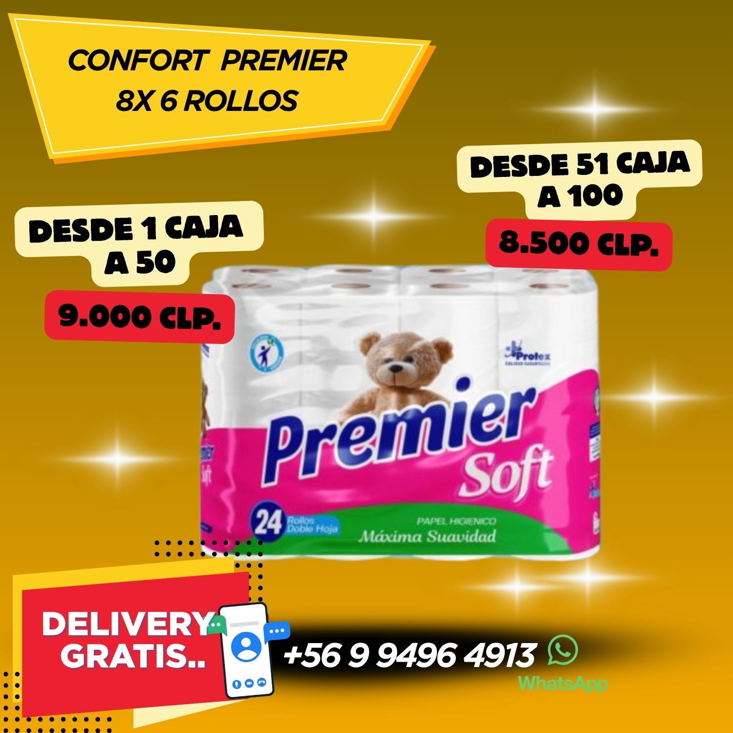 CONFORT PREMIER 8X6 ROLLOS